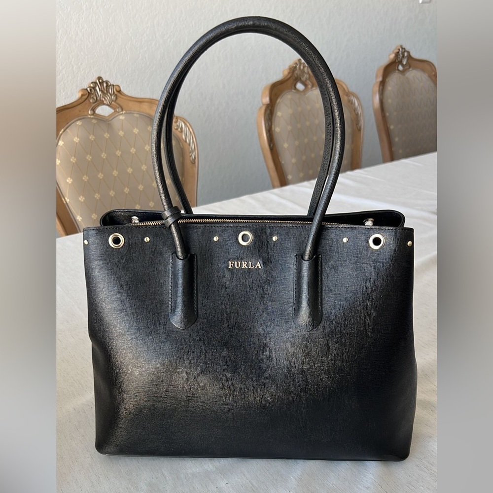Black Furla Tote